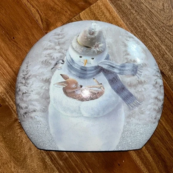 Snowman and Baby Deer Lighted Accent - Picture 4 of 5